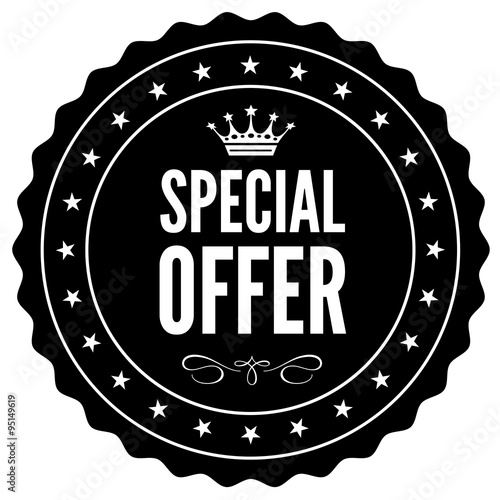 Black special offer badge