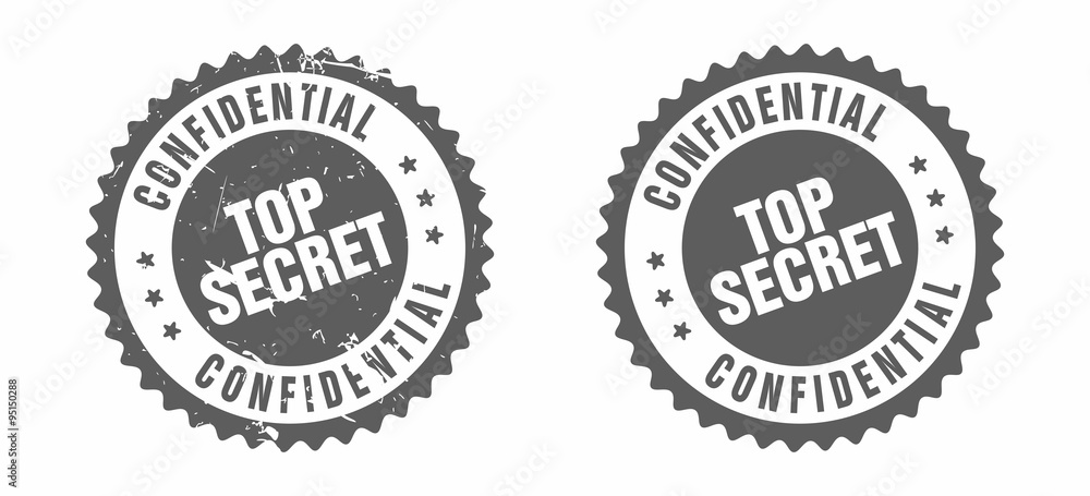 Vector Top Secret Confidential Classified stamp