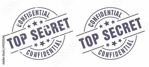 Vector Top Secret Confidential Classified stamp