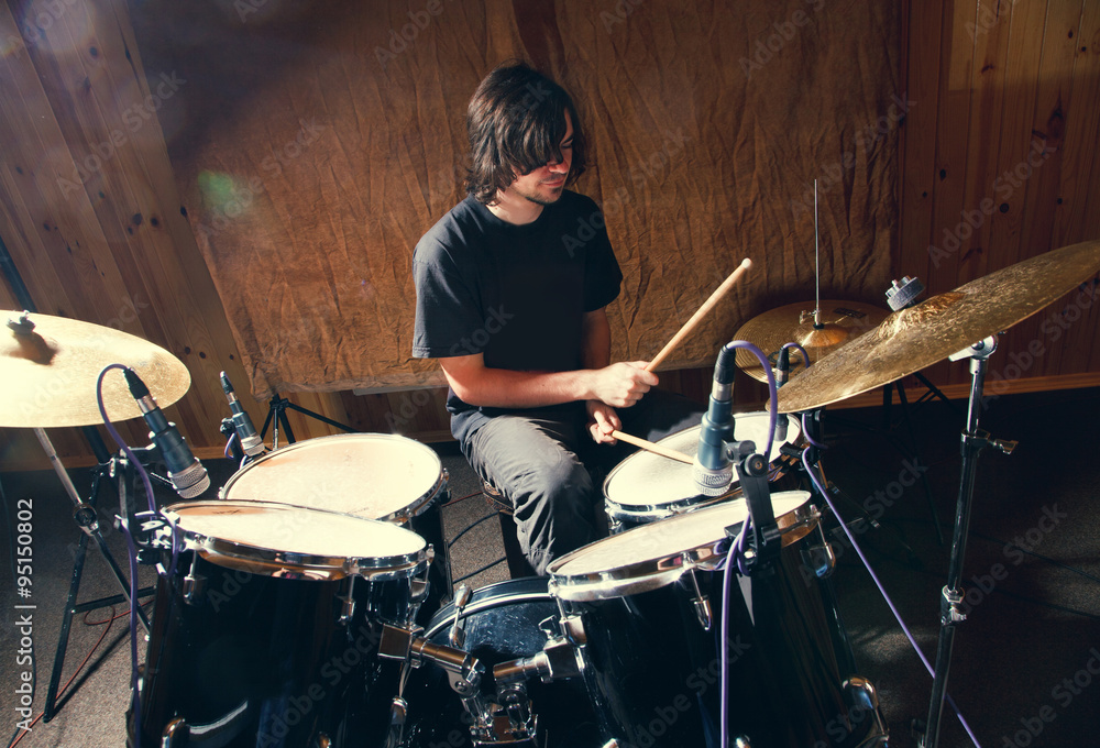 Fototapeta premium Rock and roll drummer