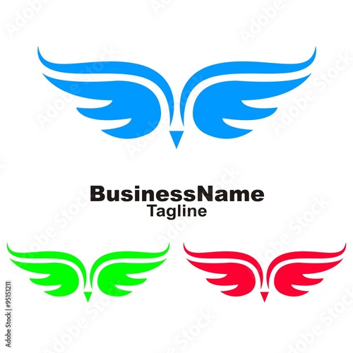 Wing logo icon Vector