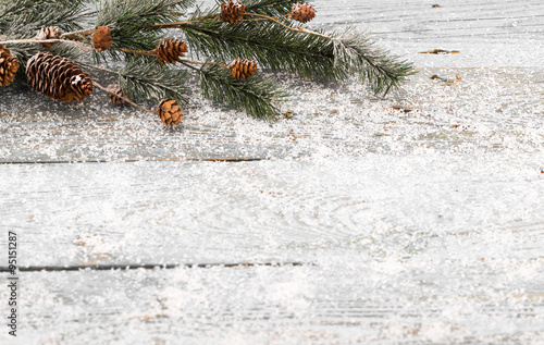 Christmas background with fir branches