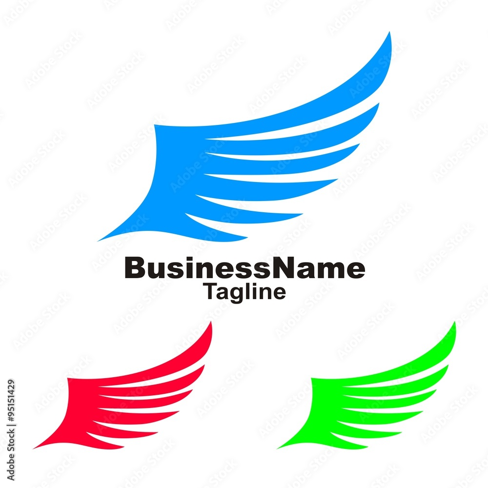 Fototapeta premium Wing logo icon Vector
