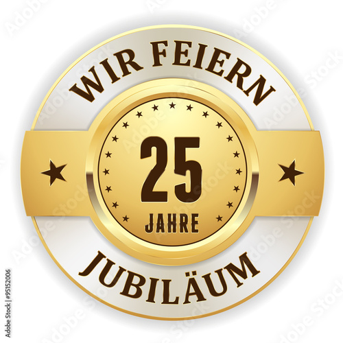 Goldener 25 Jahre Jubiläum Siegel