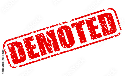 DEMOTED red stamp text
