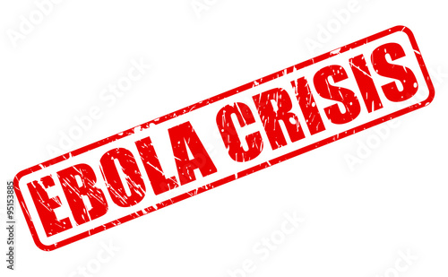 EBOLA CRISIS red stamp text