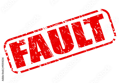 FAULT red stamp text