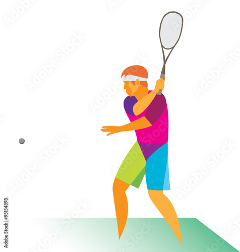 Young man is a squash player © colonga