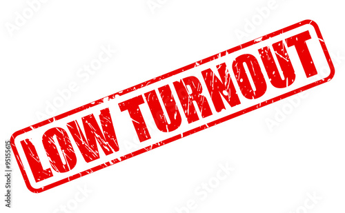 LOW TURNOUT red stamp text