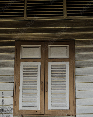 Window of a old wooden house