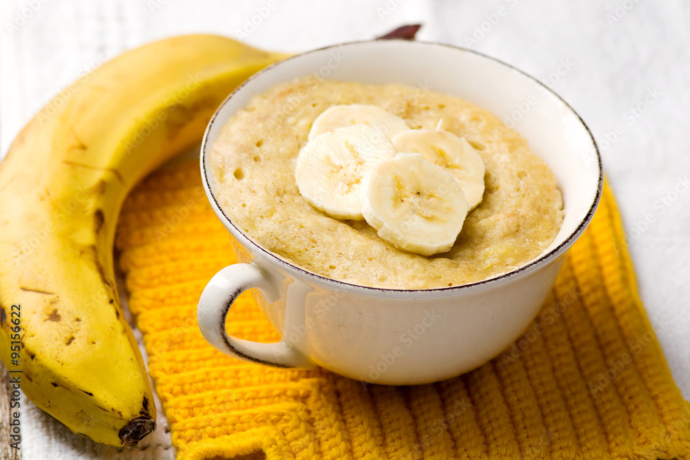 banana mug cake prepared in microwave banana mug cake prepared in microwave