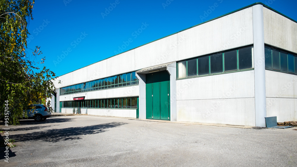 Exterior an industrial warehouse Exterior an industrial warehouse