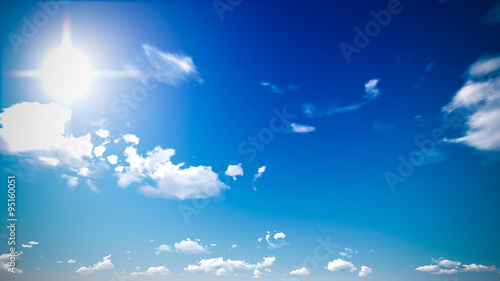 Cloudy blue sky abstract background