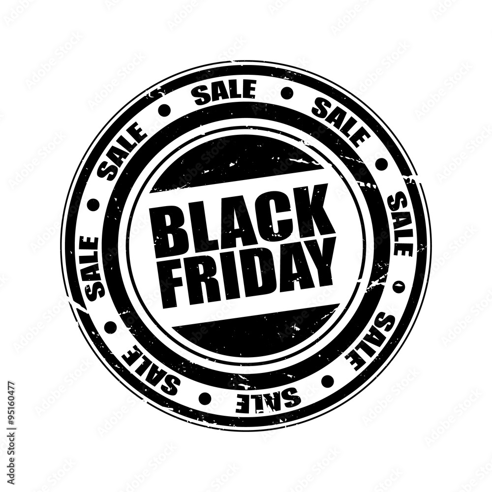 Black friday black stamp on white background Black friday black stamp on white background