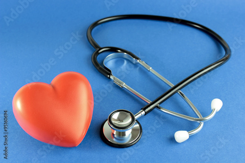 Stethoscope and red heart