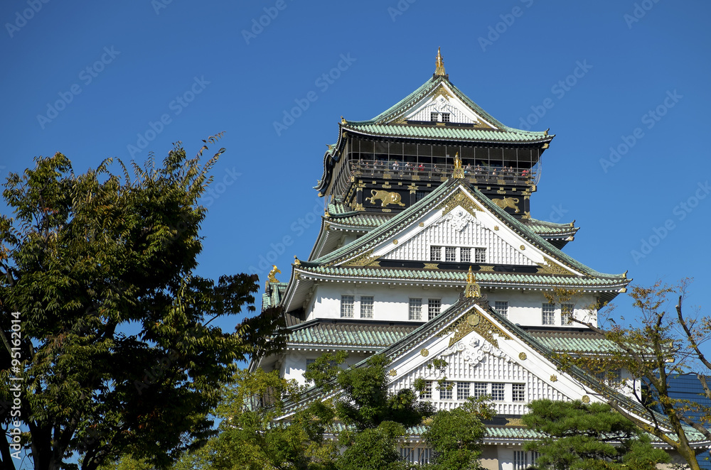 Osaka castle. Osaka castle.