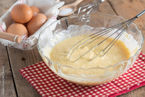 Fotografie Mixing Batter for butter cake or pancake.