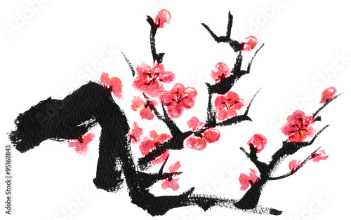 梅の木 紅梅 Stock イラスト Adobe Stock 梅の木 紅梅 Stock イラスト Adobe Stock