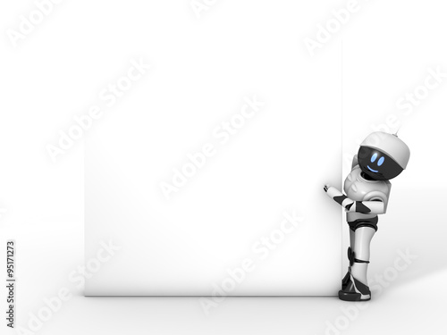 Robot con banner frontale photo