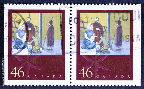 CANADA - CIRCA 1976 stamp printed by Canada, shows christmas, circa 1976 