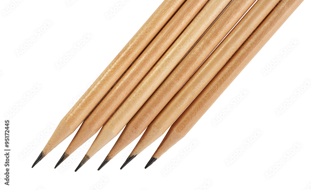 Pencils isolated on white background without shadows Pencils isolated on white background without shadows
