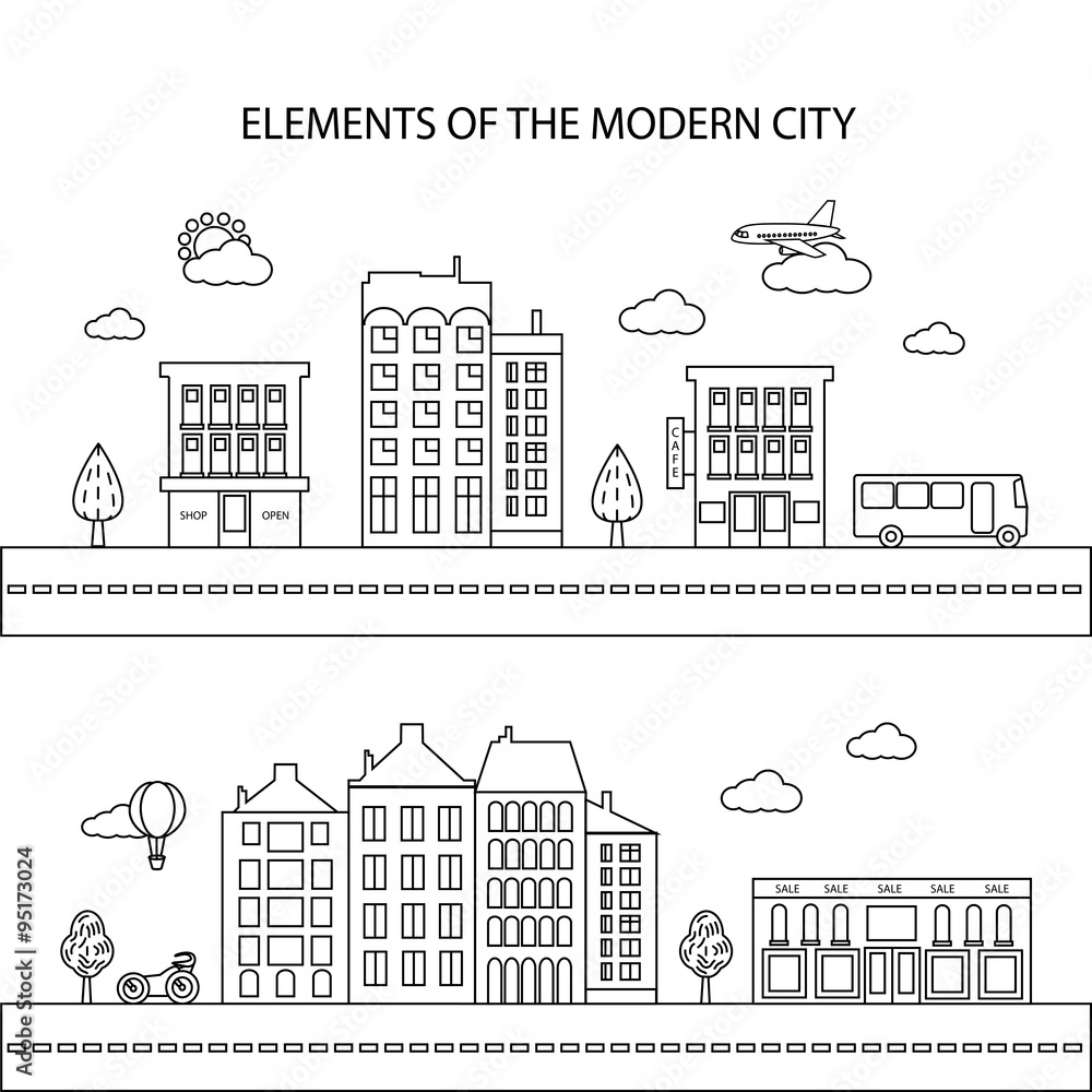 The elements of a modern city