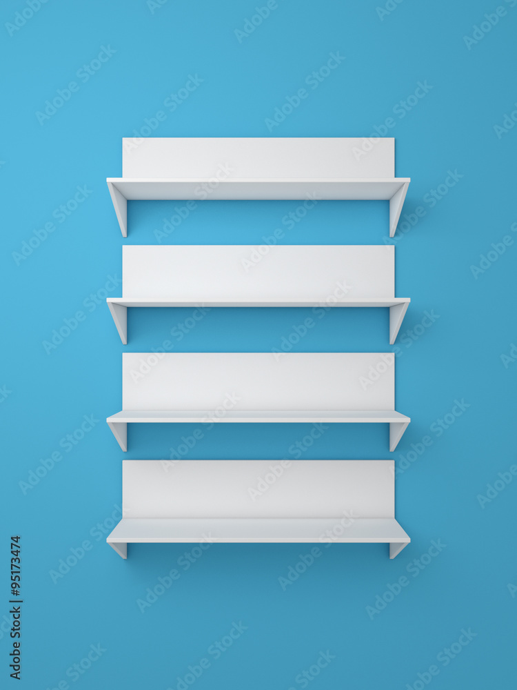 3d rendered modern shelves. 3d rendered modern shelves.