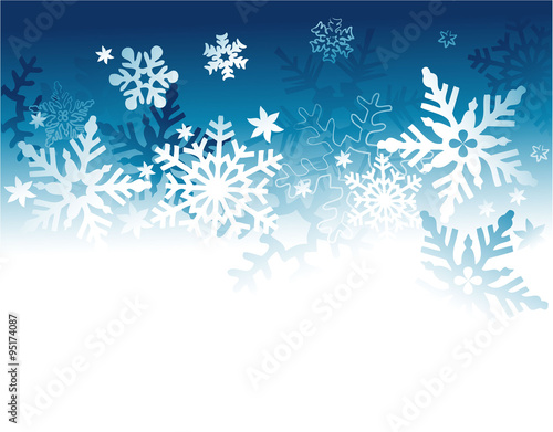 Winter background with snowflakes