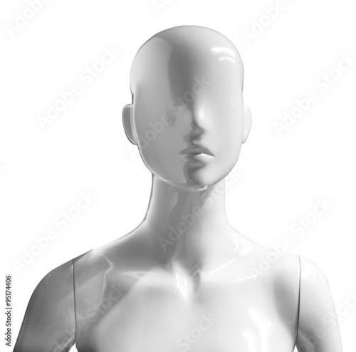 mannequin portrait isolated on white background