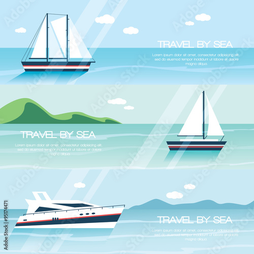 Yachting banners.