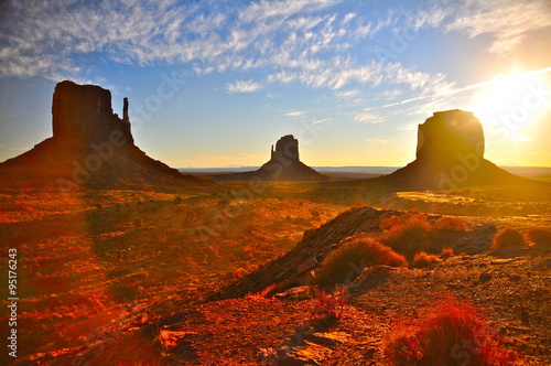 Sunset on Monument Valley, United States