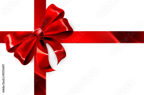 Red Bow Gift Background