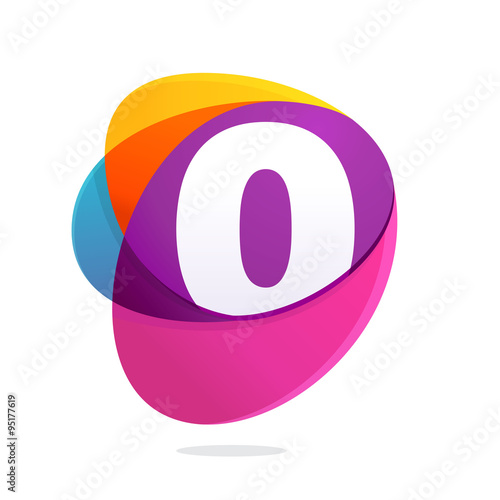 Number zero with ellipses intersection.