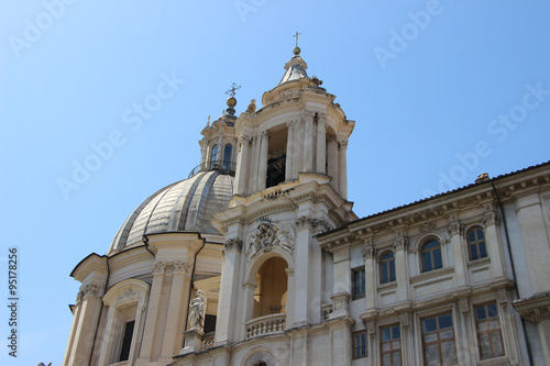 Rome,Italy,church,Sant'Agnese in Agone,summer.