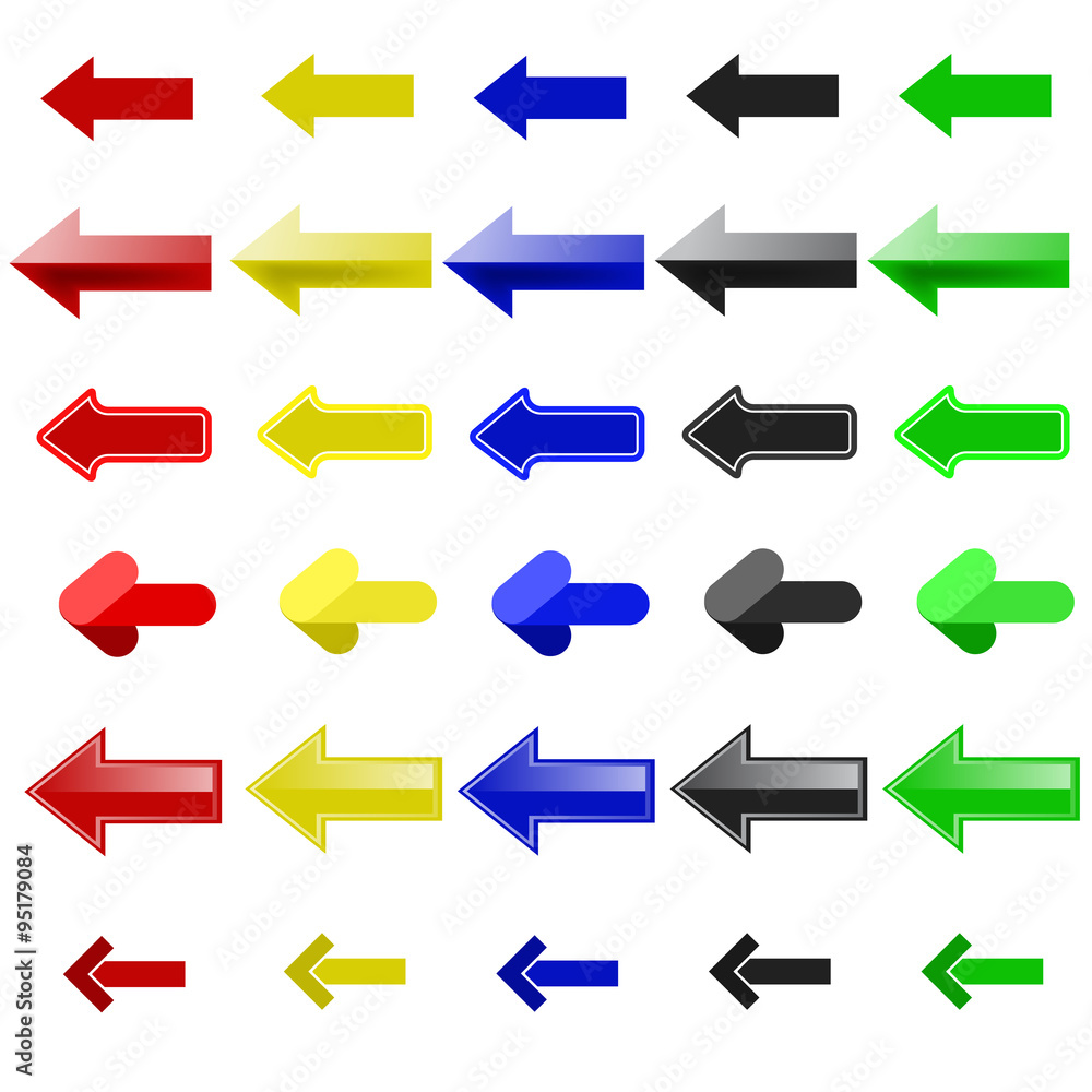 Set of Colorful Arrows Set of Colorful Arrows