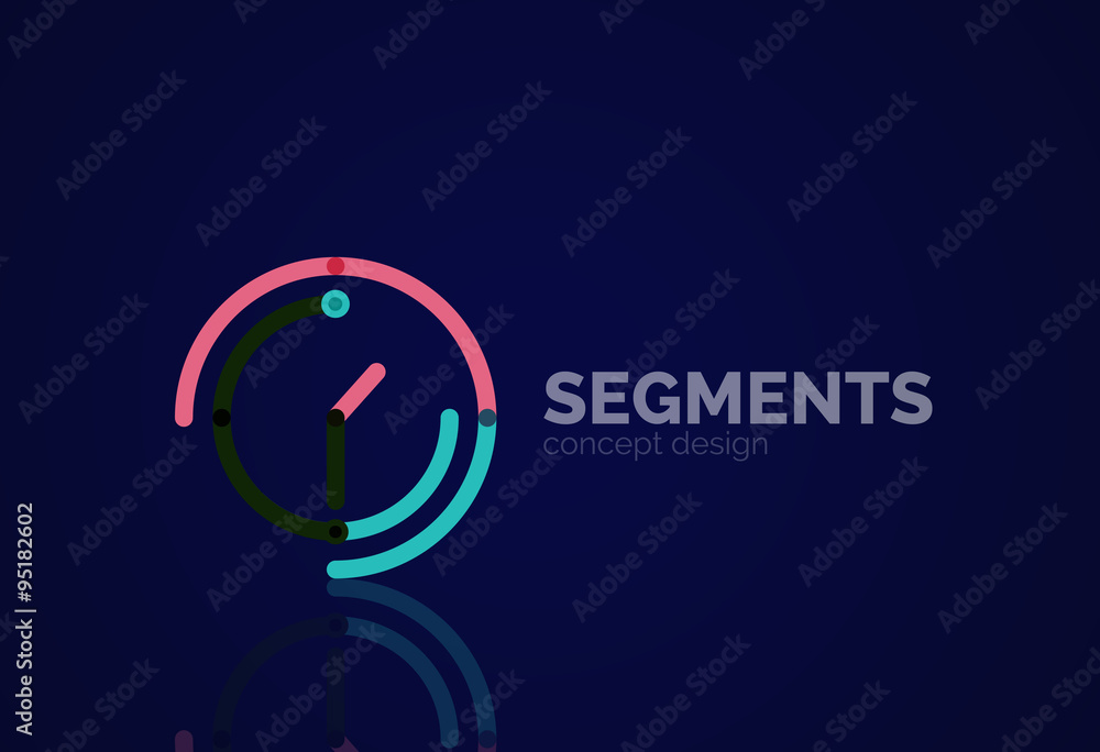Vector outline minimal abstract geometric logo Vector outline minimal abstract geometric logo