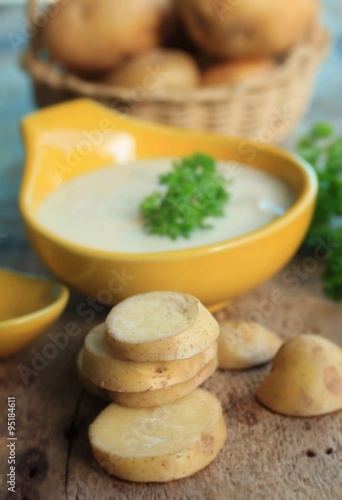 soup with fresh potatoes