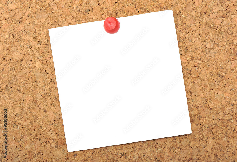 Clean piece pinned to corkboard Clean piece pinned to corkboard