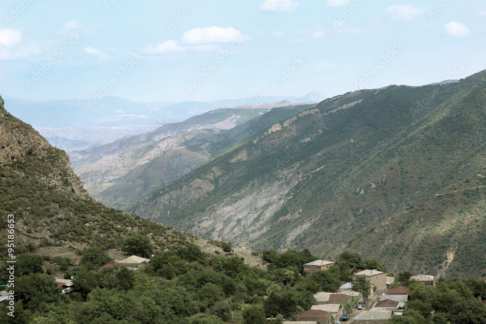 Mountain landscape. The landscape in Armenia (Tatev).