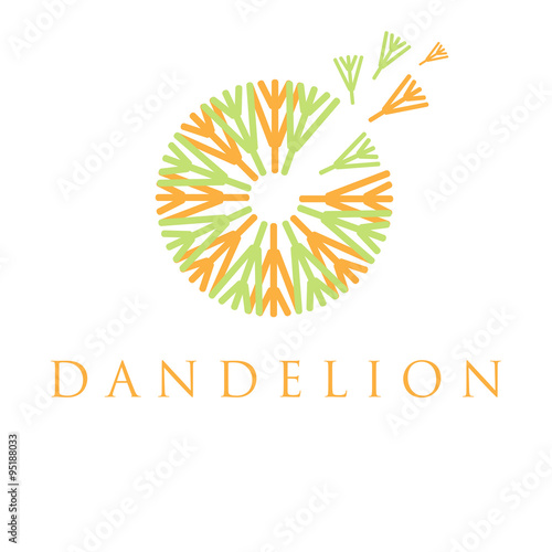 Fototapeta Naklejka Na Ścianę i Meble -  Illustration of concept dandelion. Vector