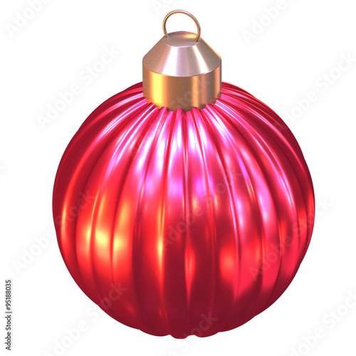 isolated shiny christmas tree ball