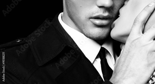 Fotografía beautiful sensual impassioned couple. office love story