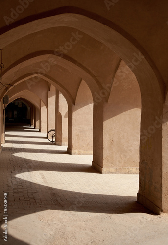 Traditional Islamic pathway made out of clay in Yazd.