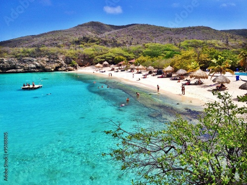 Obraz na płótnie Strand auf Curacao w salonie