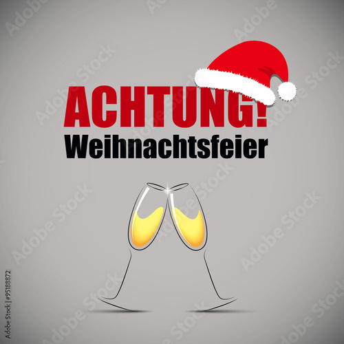 Achtung weinachtsfeier sekt