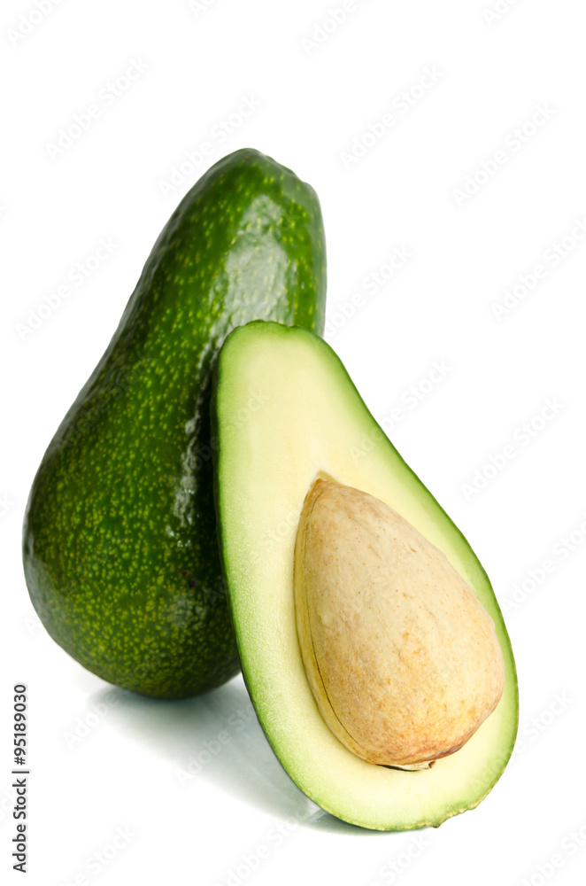 fresh avocado isolated on white background fresh avocado isolated on white background