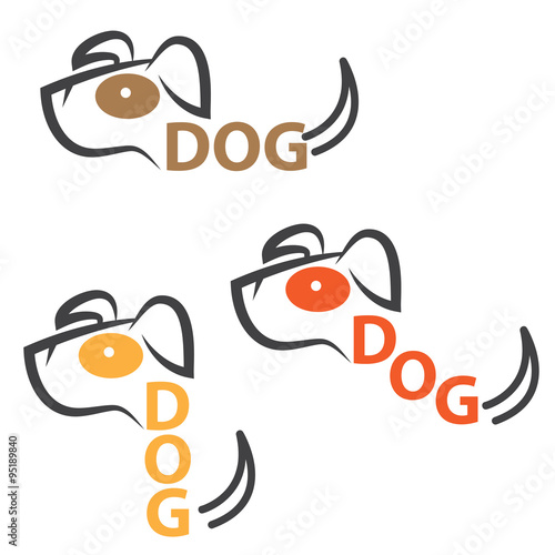 dog vector design template with text