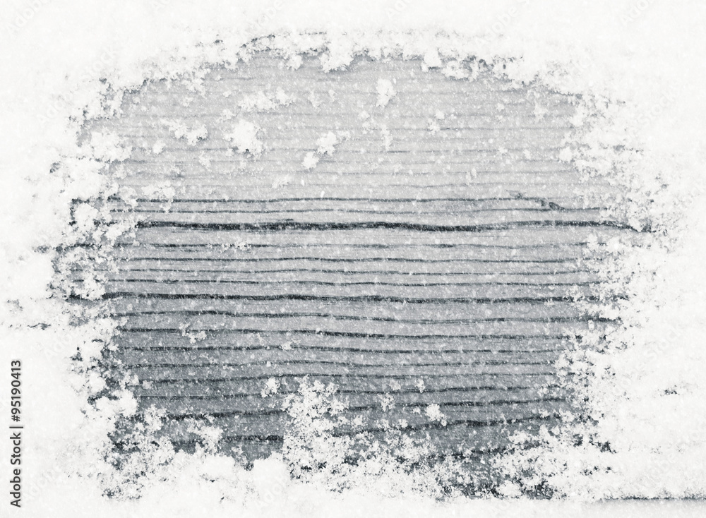 Wooden texture in snow Wooden texture in snow