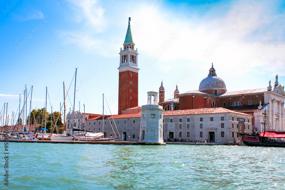 venice, canal, tower