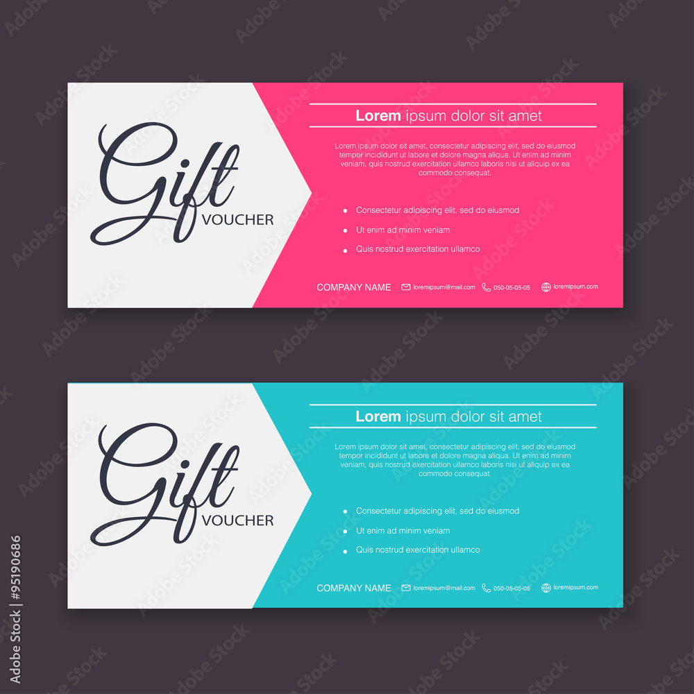 Gift voucher template with colorful pattern, Gift certificate. B Gift voucher template with colorful pattern, Gift certificate. B